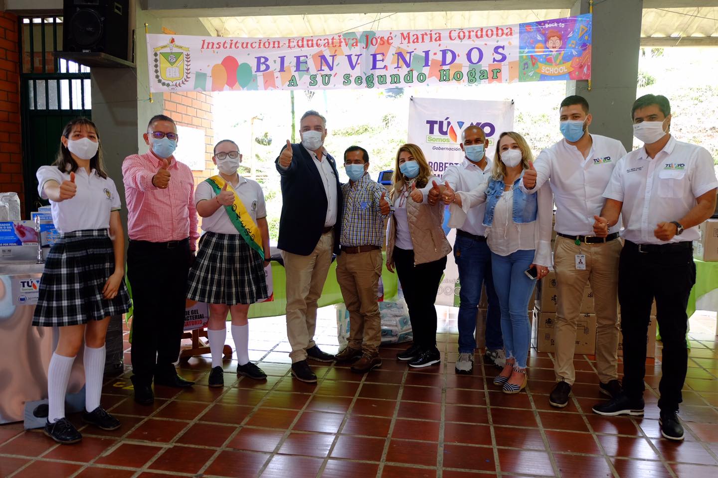RECORRIDO ENTREGA ELEMENTOS DE BIOSEGURIDAD EN LAS INSTITUCIONES EDUCATVIAS DEL DEPARTAMENTO